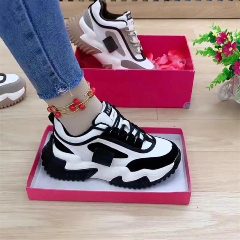 

Женские кроссовки на толстой подошве в стиле «папины кроссовки» 2025 года: Повседневный, Универсальный, Удобный и Модный для Весны/Осени 37