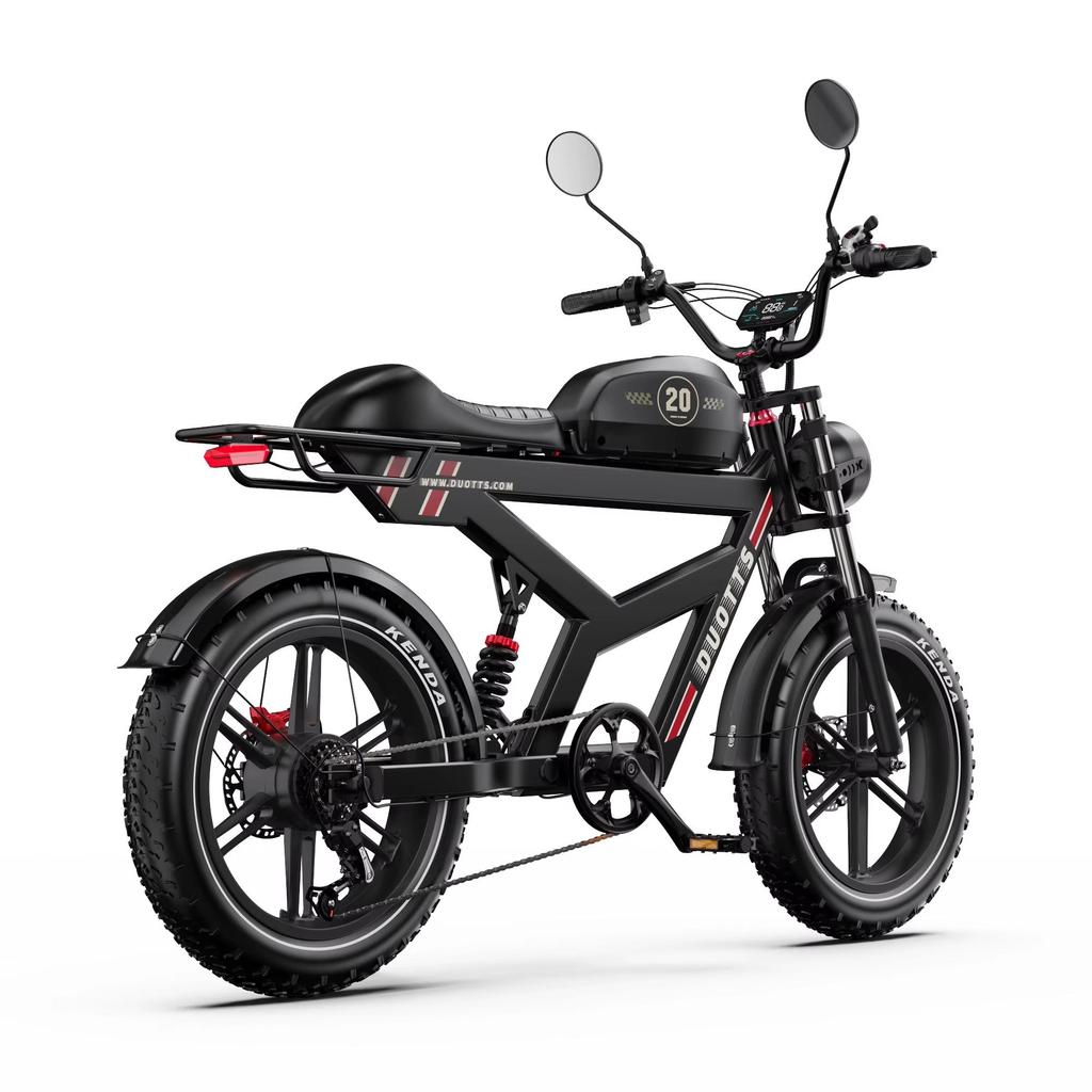 DUOTTS F20 Elektrofahrrad für Erwachsene Spitzenleistung 1000W E-Bike 52V 27AH 20 Zoll Fettreifen Elektrofahrrad mit Scheinwerfer und Rücklicht