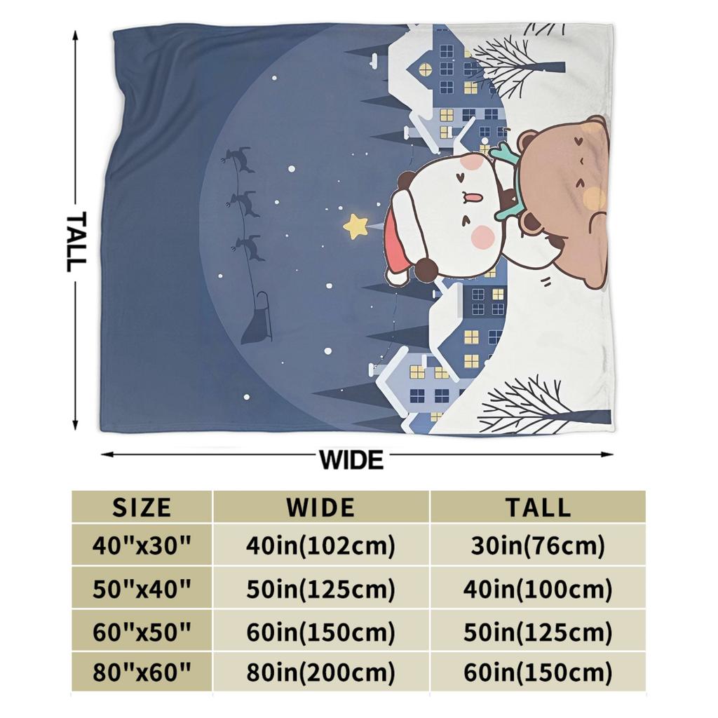 Bubu Dudu Christmas Soft Warm Blanket Child Plush Throw Blanket Funny Outdoor Flannel Bedspread Sofa Bed Cover