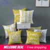 Yellow Geometric Simple Pattern Decorative Pillowcase Cushion Pillowcase Bedding Decoration