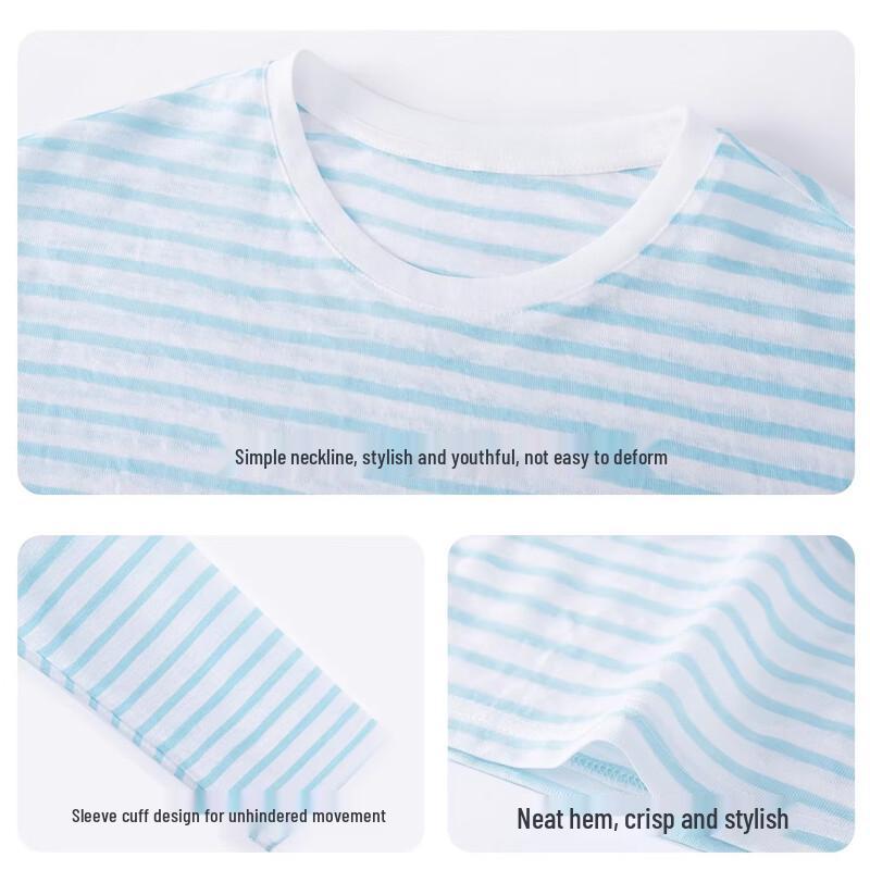Huili Striped Long Sleeve Sun Protective T-Shirt