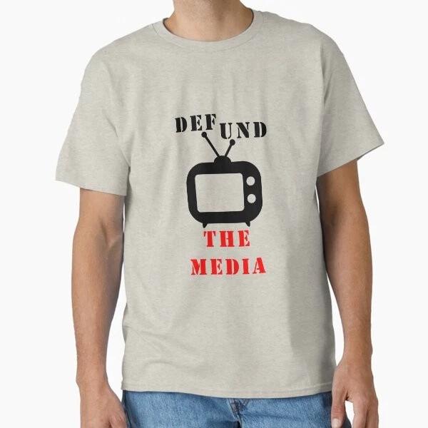 Defund The Media Classic Tshirt Made In Usaaus Tshirt S2xl S