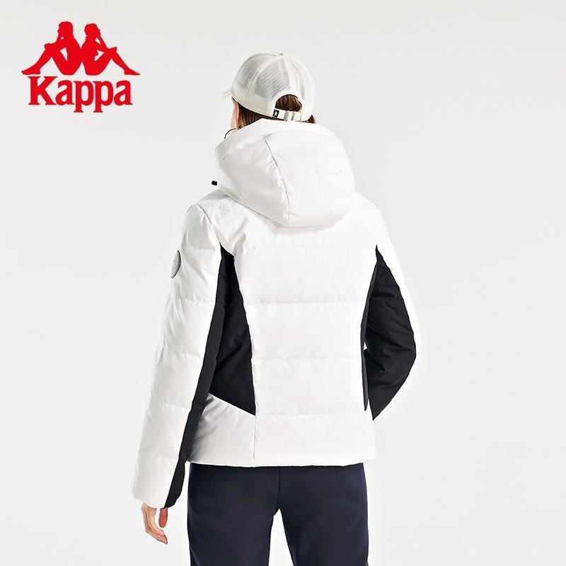 Kappa 90% Down Jacket Short Bread Cold Jacket High Collar Hooded Thick Coat