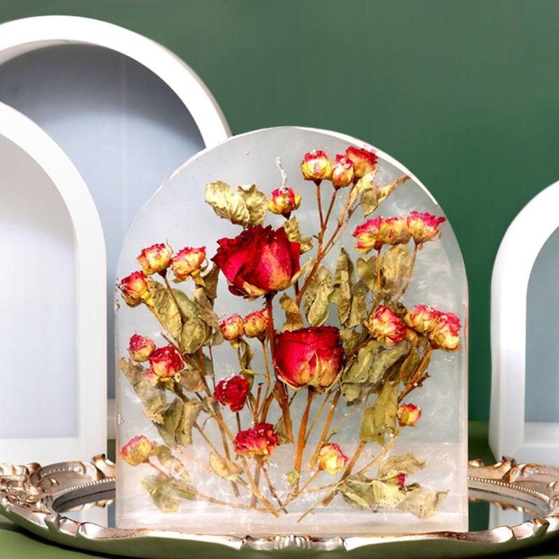 Silicone Molds for Resin Glossy Deep Arch Resin Mold for Flowers Preservation Night Light Crafts Desktop Ornaments Molds