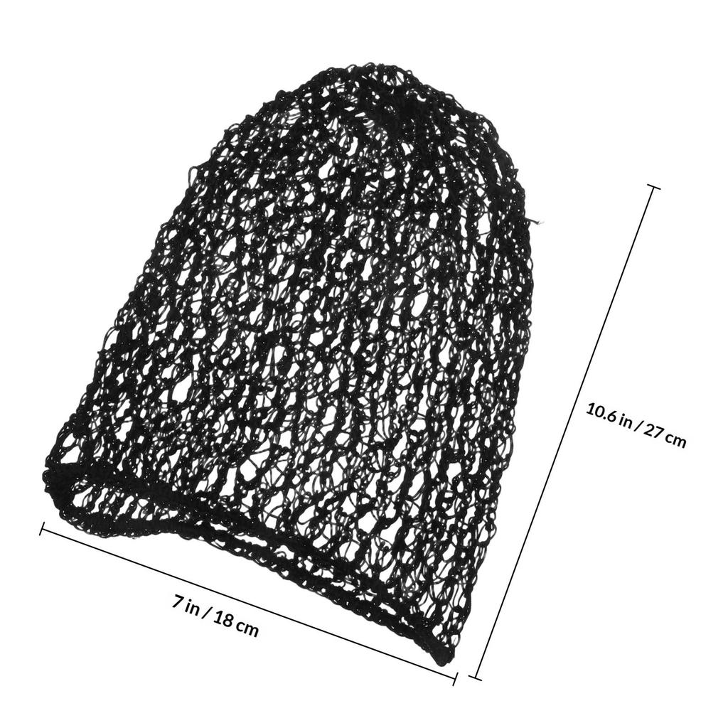 Hair Net Bands Snood Elastic Rayon Net Crochet Stretchy Hair Cover for Sleeping Victorian Women Black Hairnets