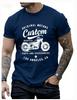 Unisexs Cotton Fashionable Casual Loose Oversized Retro Motorcycle Pattern Printed Round Neck Short Sleeved Tshirt Breathable Dry
