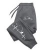 2025 Men Women Sports Pants Fishing Hook Printed Sports Loose Warm Pants Casual Fitness Pants Pocket Drawstring Sportswear