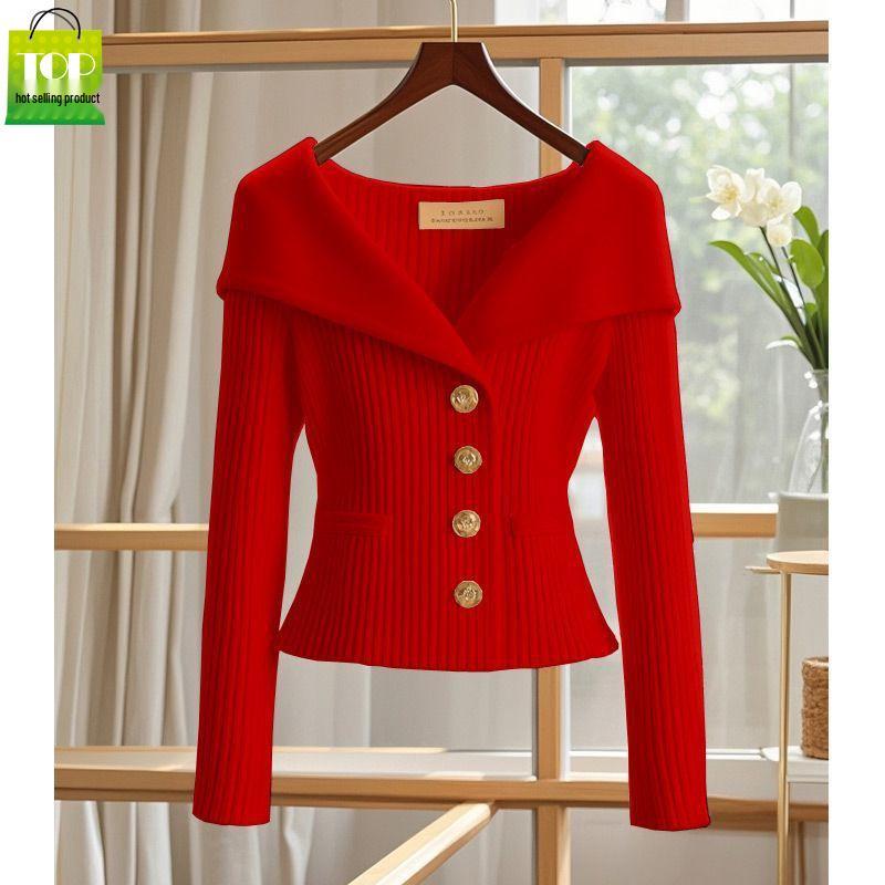 Stunning Chic Women's Slimming Knit Sweater - Unique Spring/Autumn 2025