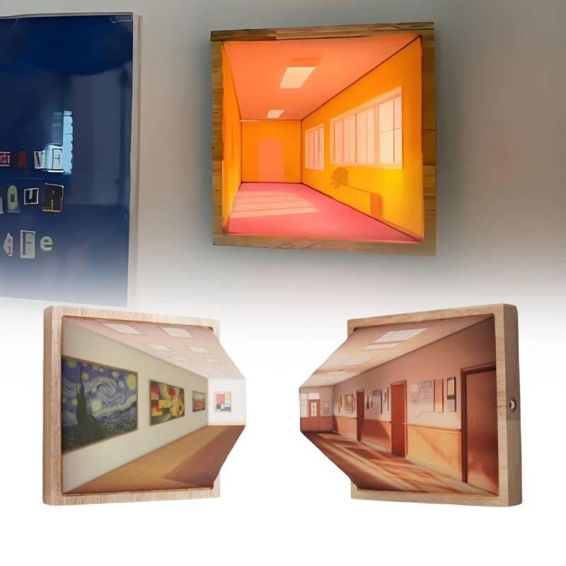 Naked Eye 3d Vision Wood Lights Shade Living Room Bedroom Decorations Gifts