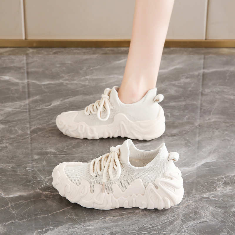 Mode Snörning Platå Låga Stövletter Damstövlar 44 Damskor Bot Sneakers Sport Rea Tenids Berömda Funky Sneachers Donna