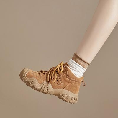Plateau Martin Stiefel Damen 2025 neue Herbst braune kurze Stiefel Retro Outdoor Wanderschuhe Wüstenstiefel Damen