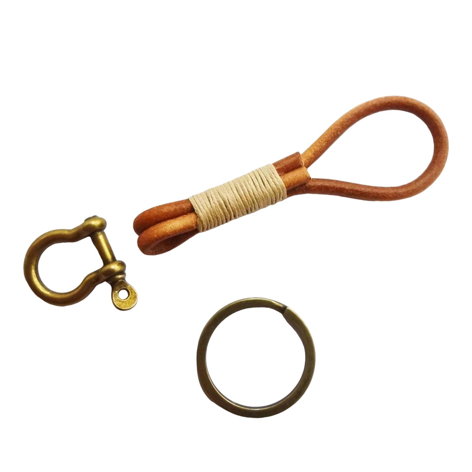 

Handmade Braided PU Leather Rope Keychain Vintage Spring Key Ring for Car Enthusiasts and Unique Style Lovers 2