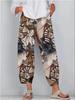 Women Plus Size Casual Loose Solid Color Nine Point Pants Cross Border Collection New