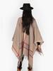 Winter Women Men Scarf Layers Poncho Elegant Retro Striped Tassel Wrap Shawl Lady Male Scarve Capa Para Mujer Pashmina Cloak New