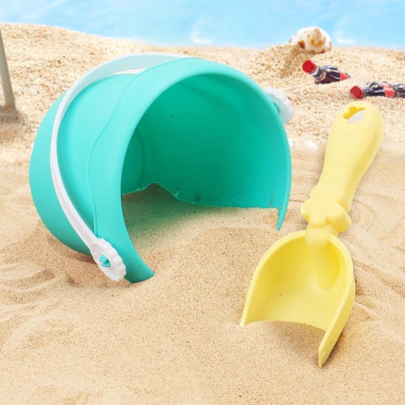 Sand Play Tool Set Sand Shovel Bucket Sandcastle Toy For Children With Bright Color for Parents Kids Beach Vacation