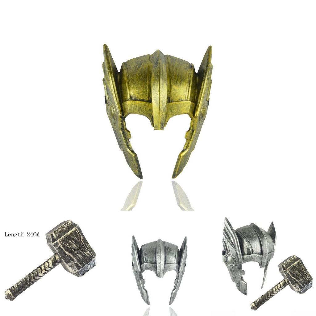 Custom Hamer Thor Helm Masker Kinderen Cosplay Speelgoed Actiefiguur Zonder Licht