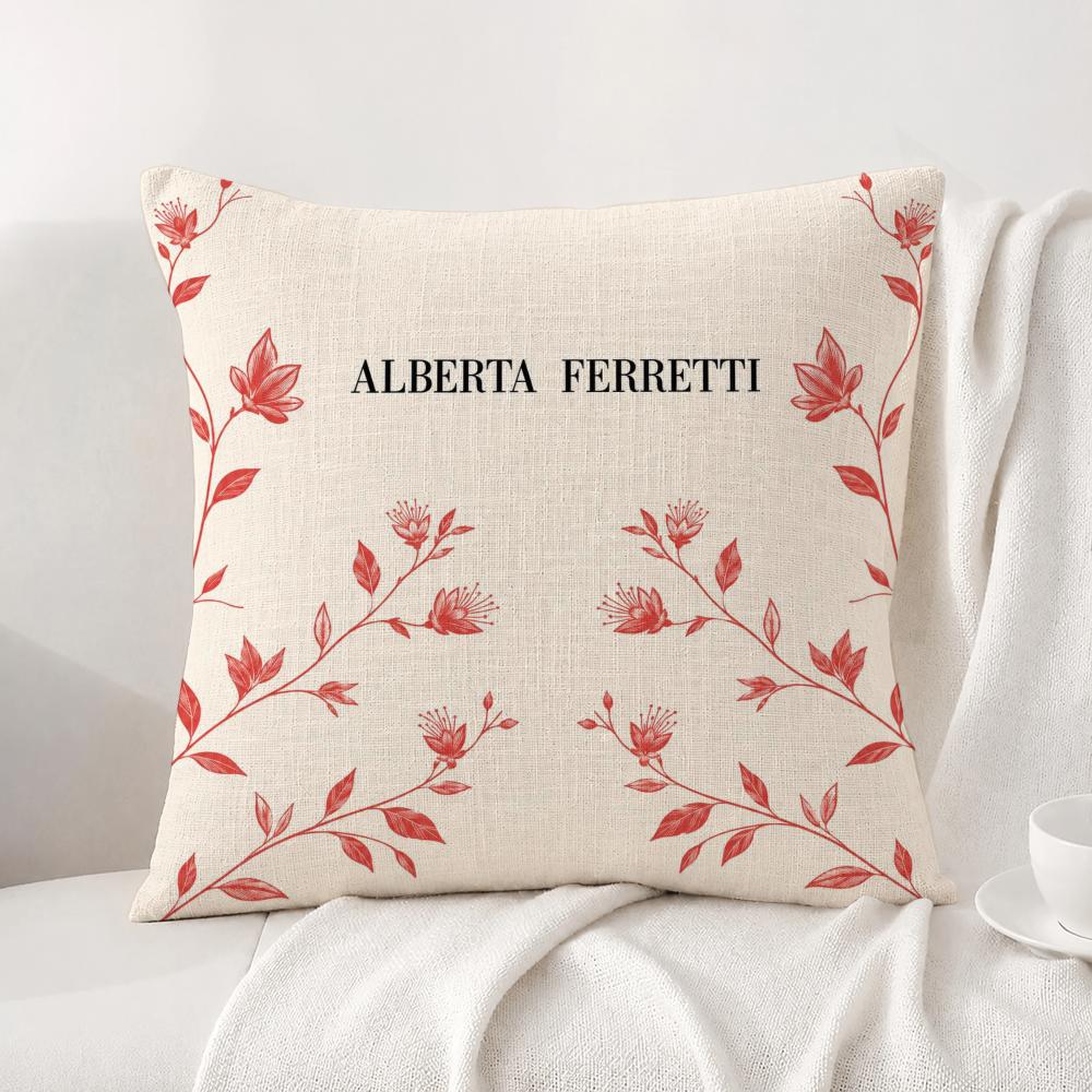 Brand Alberta Ferretti Cushion Cover Natural Linen Pillowcase Set AllinOne Decor Cushion Cover for Sofa Bedroom Chair