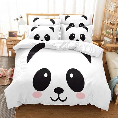Juego de Cama Panda 3D Queen Juego de Funda Nórdica para Cama Queen Juego de Cama Cubrecama Algodón Queen Juego de Cubrecama para Dormitorio Juego de Cama Ropa de Cama