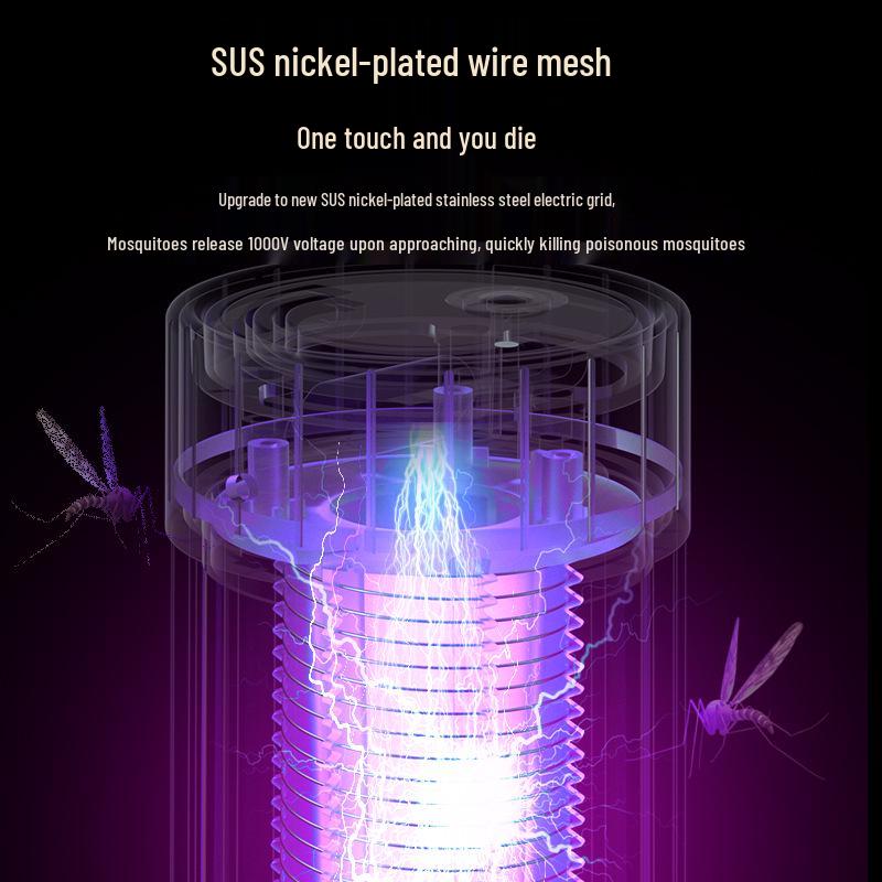 USB Mosquito Killer Lamp: Indoor/Outdoor Electric Shock with Purple Light Photocatalyst Mosquito Repellent and Night Light.