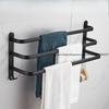 Nail-free Hole Space Aluminum Towel Rack Towel Bar Single Bar Toilet Nail-free Hanger Rack Bathroom Pendant Rack