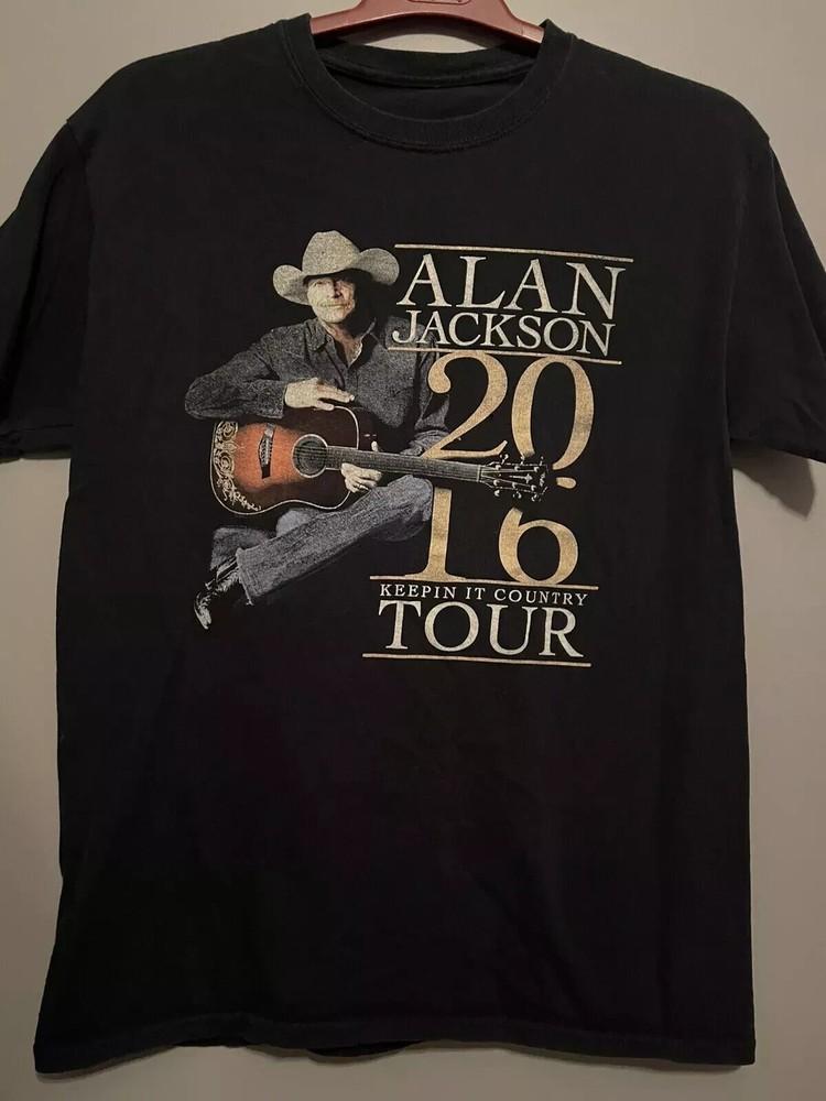 Alan Jackson Black Double-Sided Medium Tour T-Shirt All size S-34XL Unisex T-Shirt S