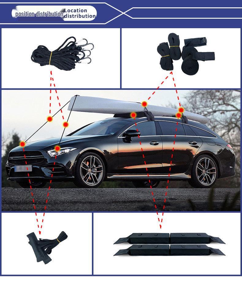 Universelles Soft-Dachgepäckträger für Autos für Gepäck, Kajaks, Surfbretter, Boote und Skier
