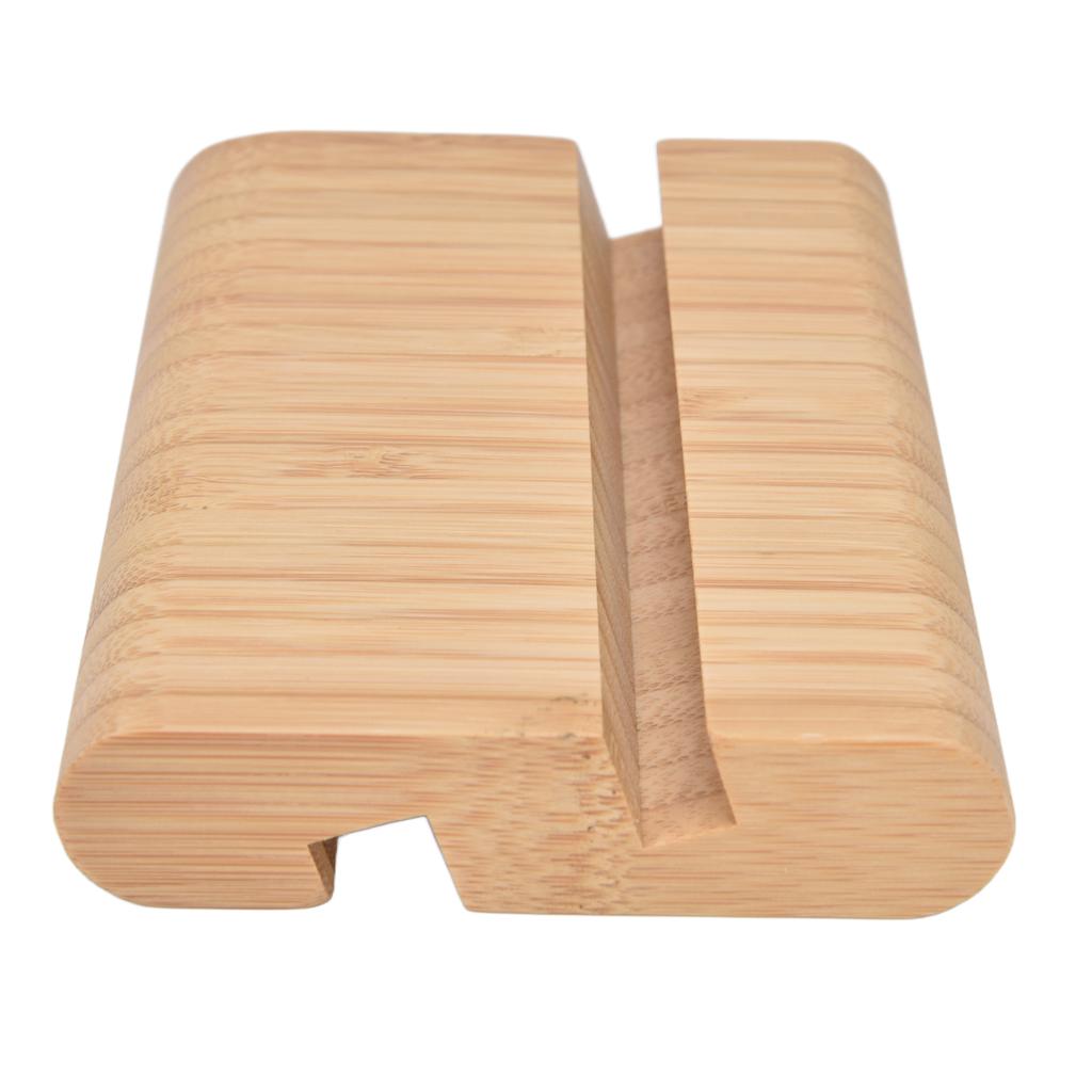 Portable Phone Stand Mobile Phone Support Holder Bamboo Desktop Tablet Stand for Bedroom