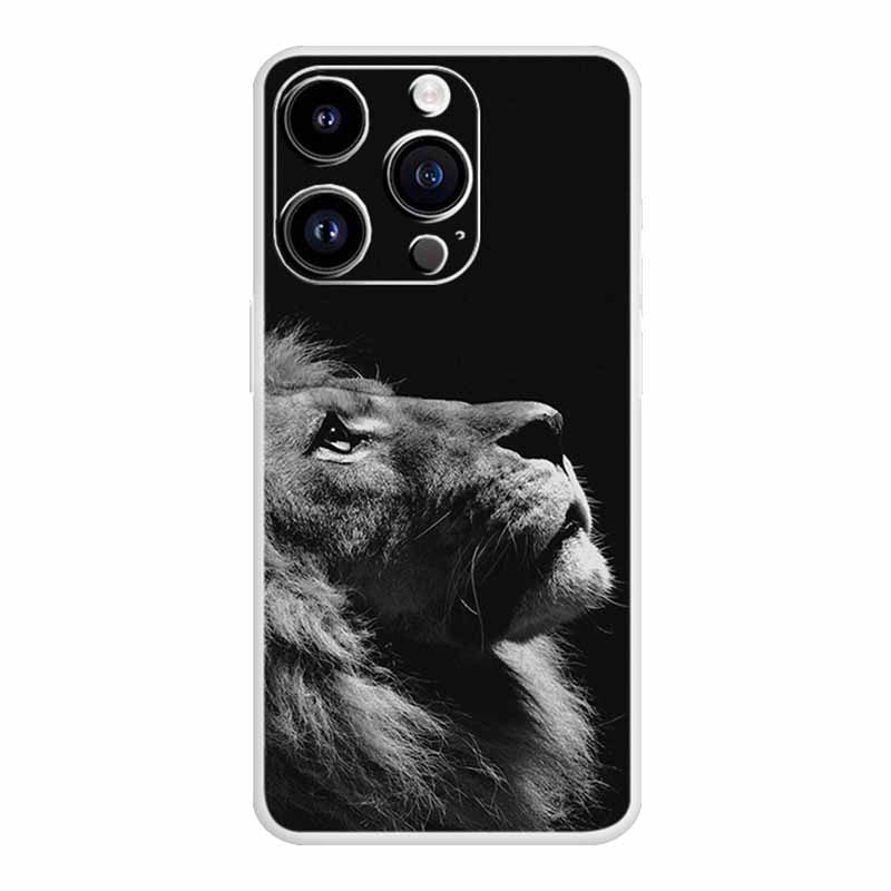 Für iPhone 16 Pro Max Hülle Luxus Silikon TPU Weiche Abdeckung Handyhülle iPhone16 plus 16e Stoßfester Bumper Funda Tiere Hülle