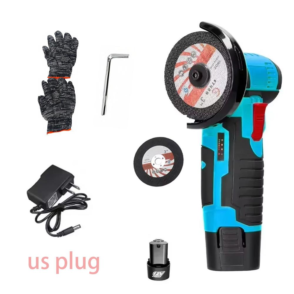 19500RPM 12V Cordless Angle Grinder | Diamond Cutting/Polishing/Grinding | Mini Rechargeable Multi-Function Tool