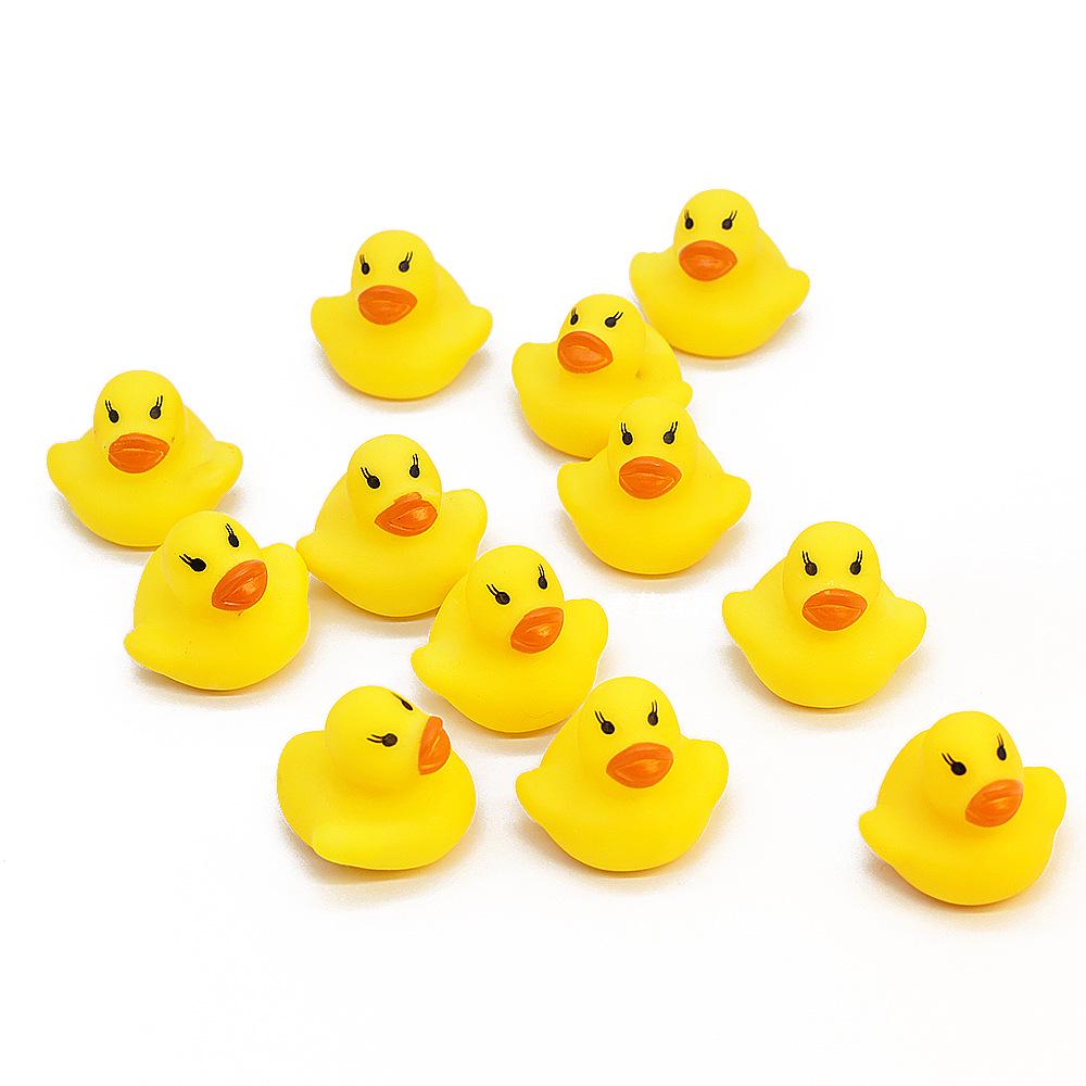 Squeaky Bath Toys: Yellow Rubber Ducklings.