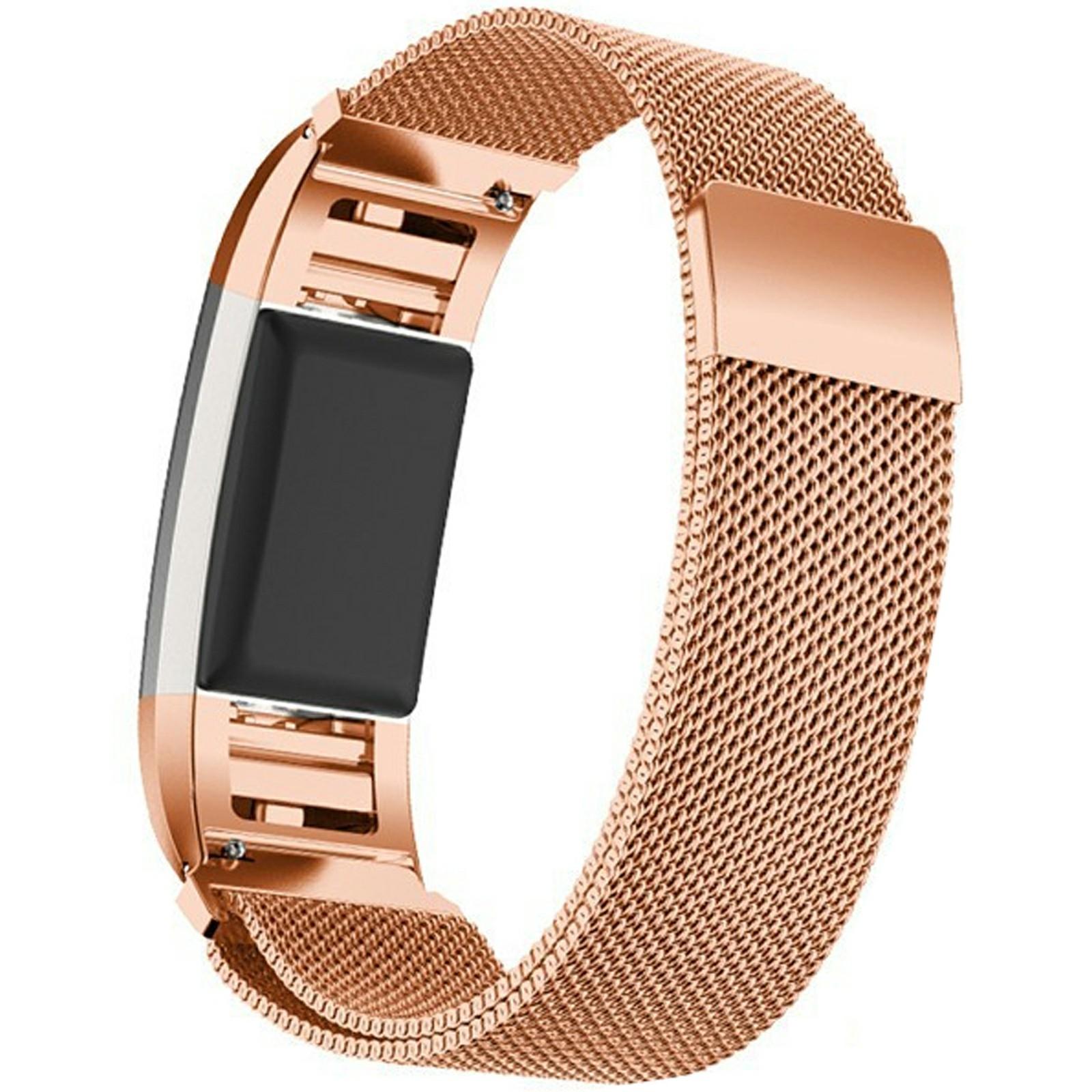 

Для Fitbit Charge 2 Ремінець для годинника з конектором Міланський металевий змінний ремінець, Розмір S As shown A