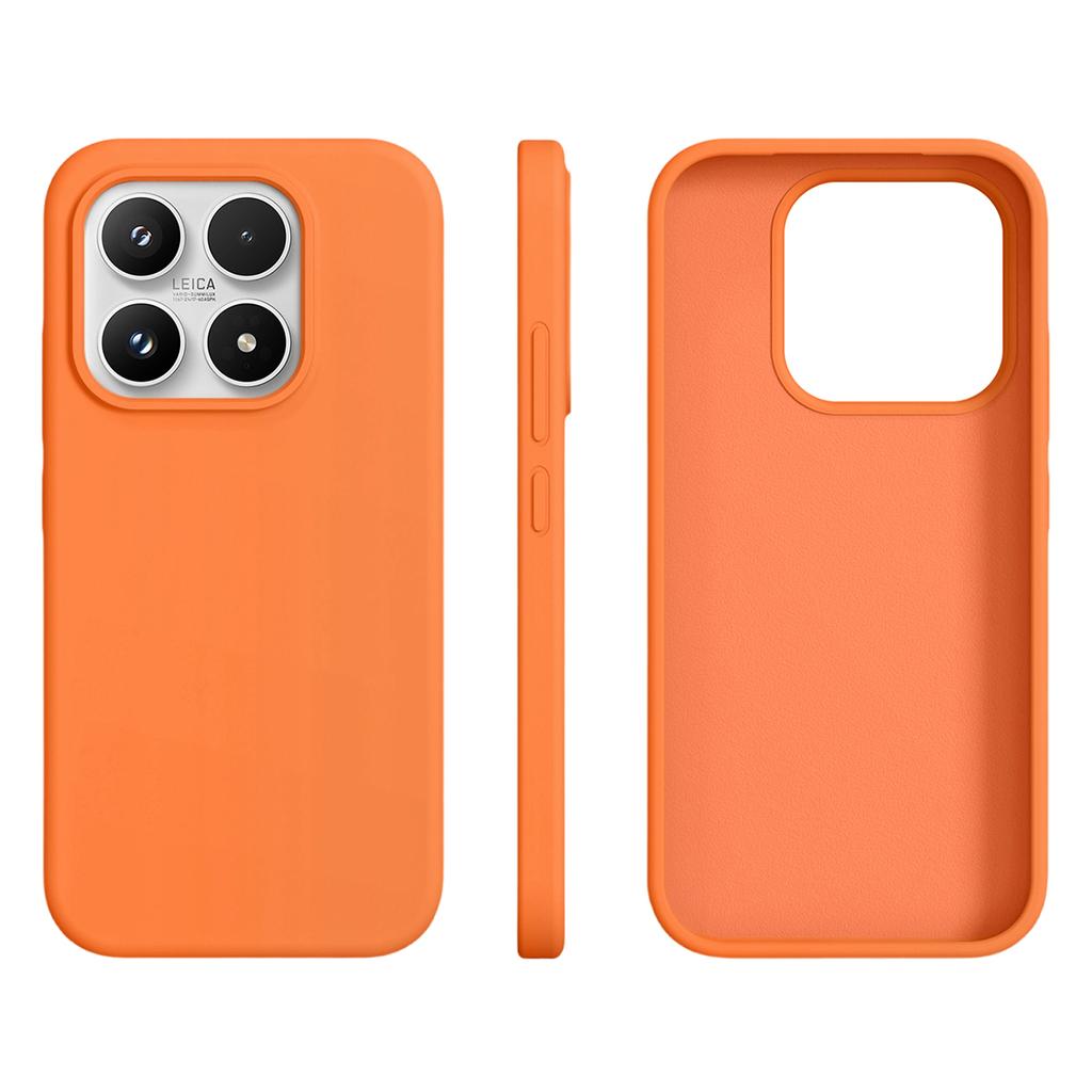 Per Xiaomi 17 Custodia Ultra Sottile in Silicone Liquido + Cover in PC con Pulsante di Controllo Touch per Fotocamera