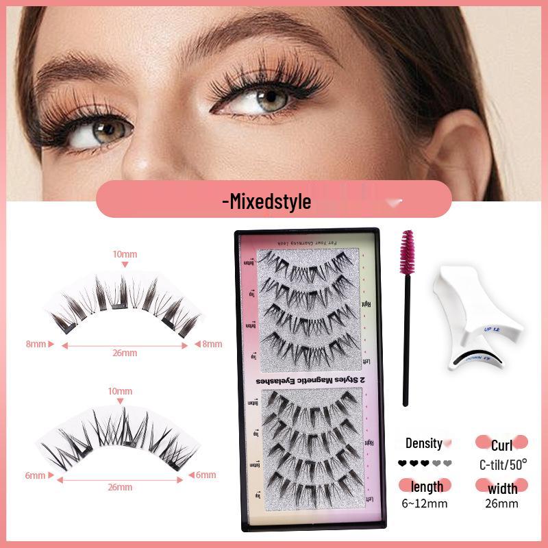 

Magnetic Eyelash Set: Thick and Curly Pair with White Clip
