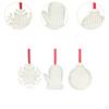 3Pcs Wooden Cross Stitch Kits Christmas Tree Hanging Decorations DIY Pedants Sets with 12