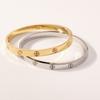 Vattentålig Rostfri Stål Korsarmband för Kvinnor Ny Trend Pararmband Lyxiga Smyckestillbehör Bröllopsfest Gåva