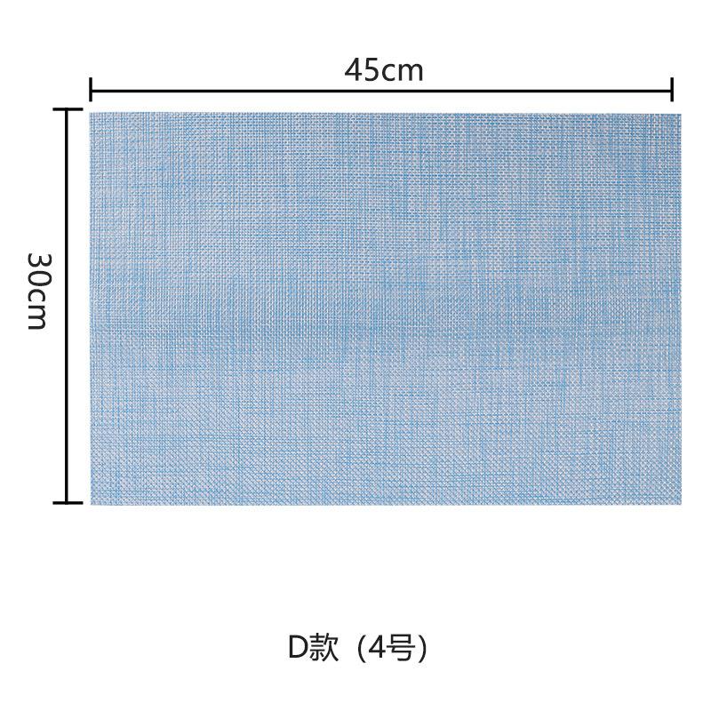 45cmx30cm Environmentally Friendly PVC Placemat Resistant Modern Placemats Insulation Mat Table Mat Western Placemat