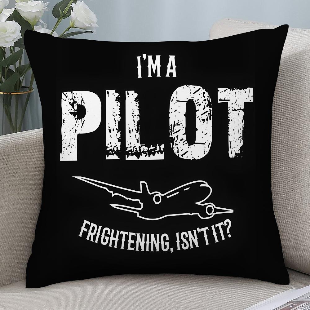 Flugzeugpilot Druck Kissenbezug Kurzplüsch Kissenbezüge Sofa Dekoration Geschenk Zuhause Doppelseitiger Druck Kissenbezug
