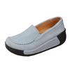 Women Cow Suede Slip-on Loafers Fashion Platform Shoes Wedge Heels Ladies Casual Shoes for Working Walking Traveling