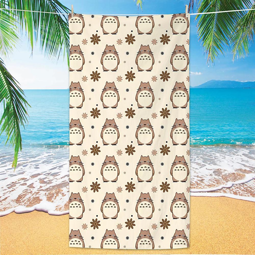Send Cartoon Animation Chinchilla Beach Towel Microfiber Digital Printing Quick-Drying Beach Towel