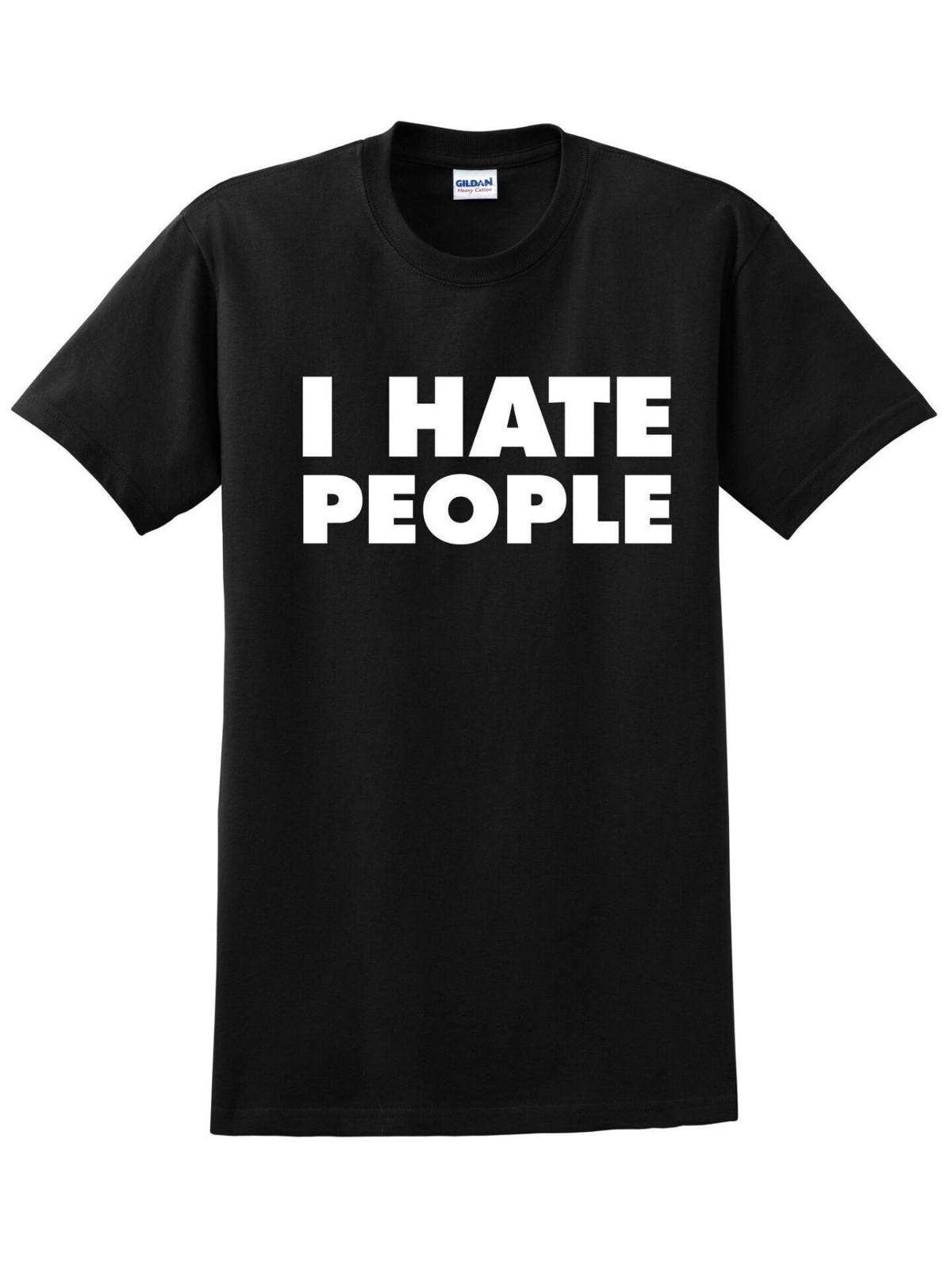 [Funny Cotton T-Shirt] Breathable Cotton Funny T-Shirt -  I Hate People  fo S разноцветный