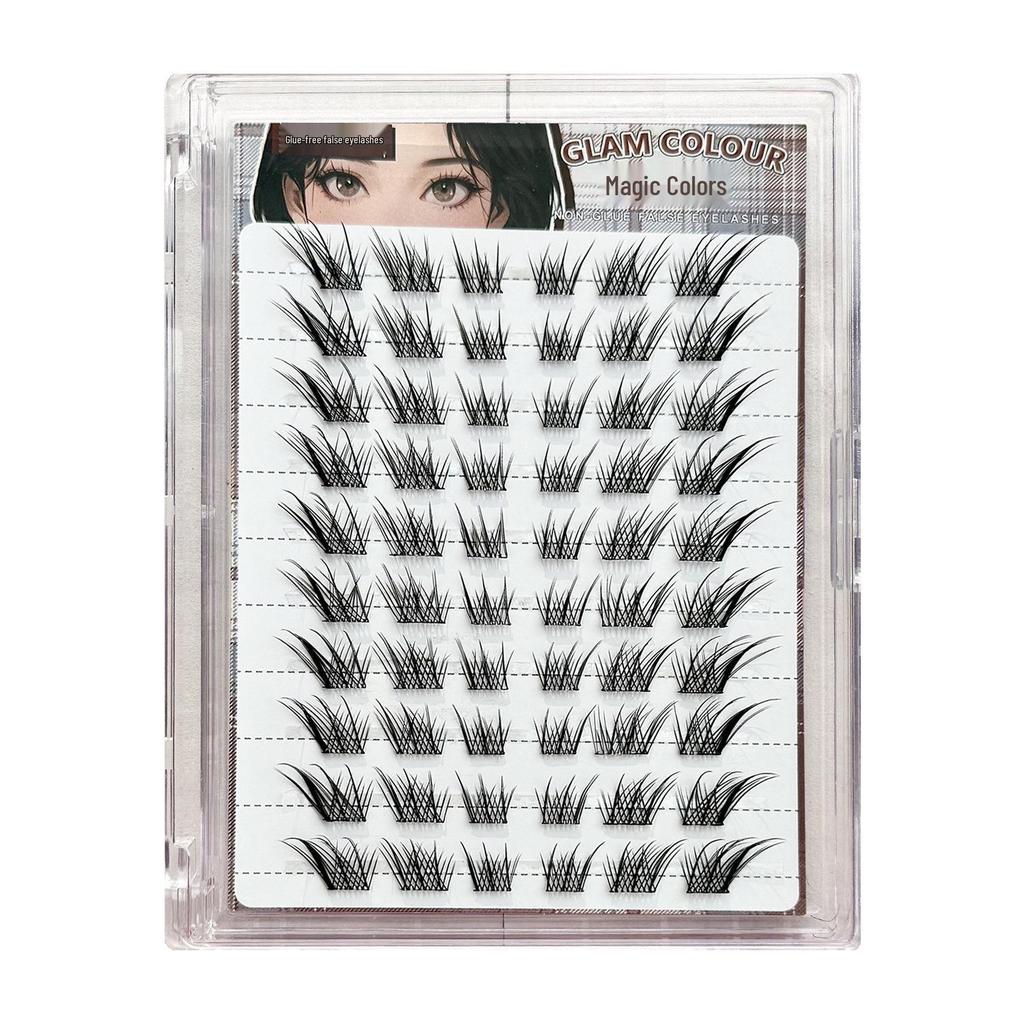 Magic Color Self-Adhesive Eyelashes: 10 Rows, No Glue, Easy for Beginners, On-Camera Ready.