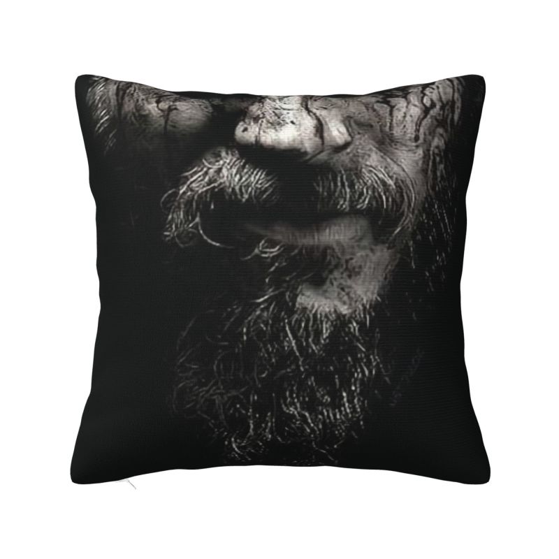 Custom Lucky Charm Viking Compass Vegvisir Cushion Cover Xcm Vikings Valhalla Velvet Luxury Pillow Case Home Decoration