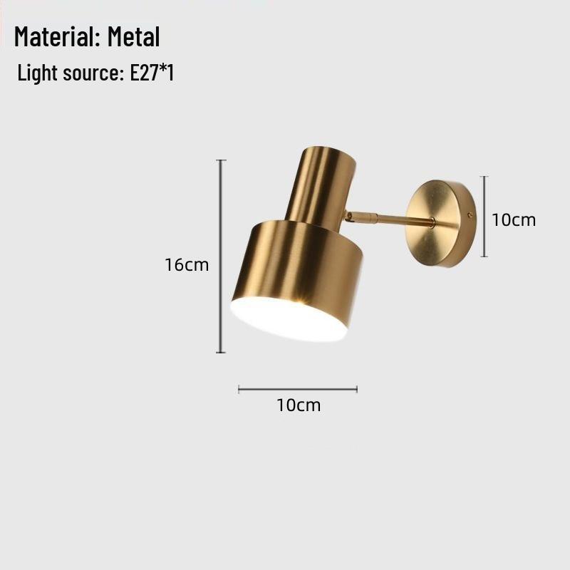 Nordic Minimalist Metal Wall Lamp for Bedroom, Living Room, and Hotel Rooms