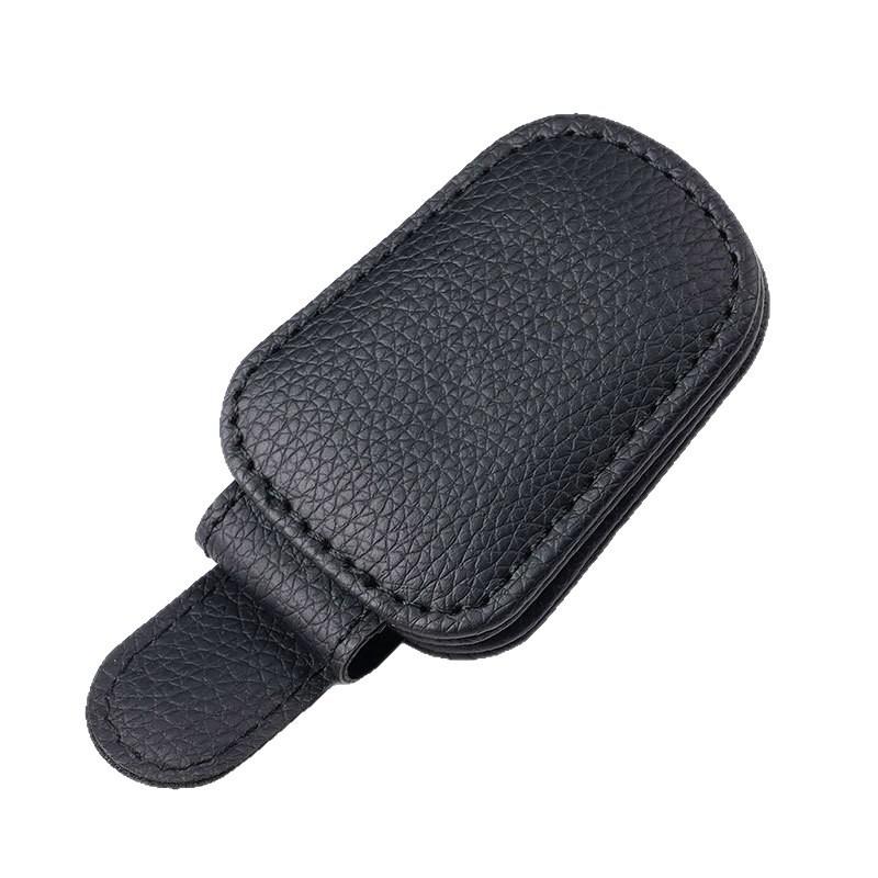 Car Sun Visor Sunglasses Holder With Pu Material Multifunction Storage Clip For Driving Set