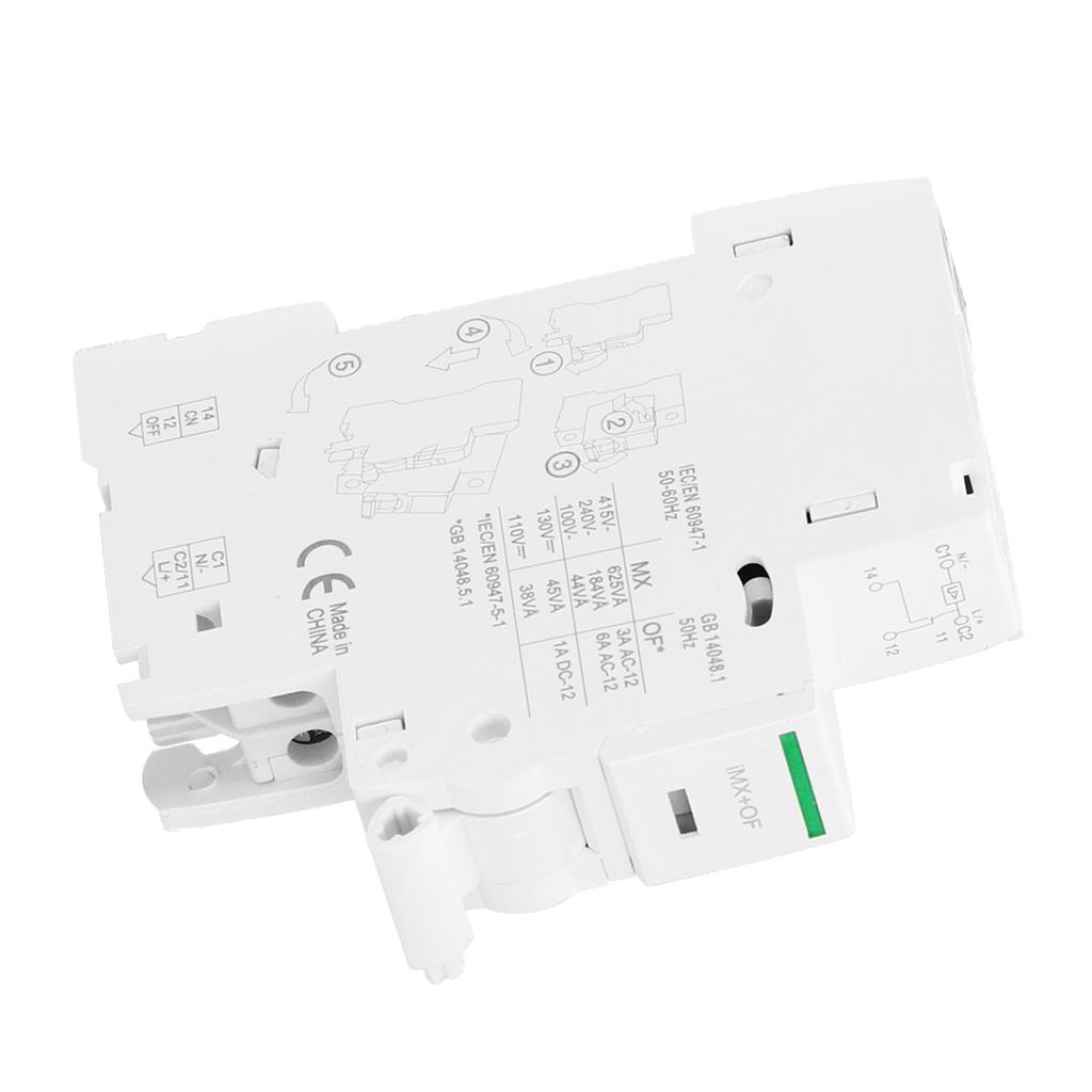Shunt-Auslöser Nylon DIN-Schienen-Leistungsschalterzubehör MX+OF DC110130V AC100415V