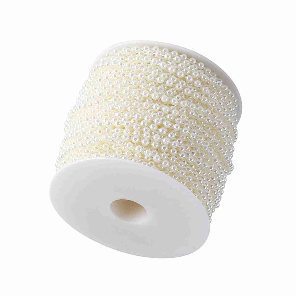 40m roll 4mm Artificial Pearl DIY Ornaments Beads Curtain Wedding Event Festival Party Decor