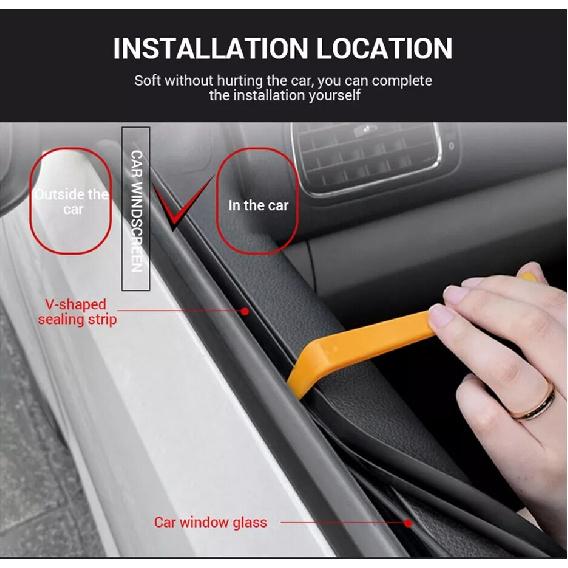 13Ft Car Window Seal Strip Weather Stripping Seal Universal Auto Rubber V-Shape
