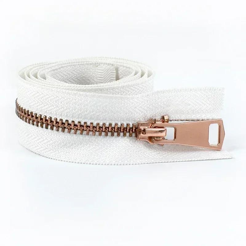 1/2 Stück Meetee 5# 15-80cm Metallreißverschlüsse Offenes Ende Reißverschlüsse für Tasche Daunenmantel Tasche Nähreißverschluss Reparaturset DIY Nähzubehör