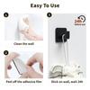 4 Pcs Square Self Adhesive Hooks Adhesive Wall Hooks for Hanging Towel Coats