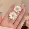 Irregular Flower Earrings Exquisite Petals Earrings Fashion Camellia Earrings  For Women Girls